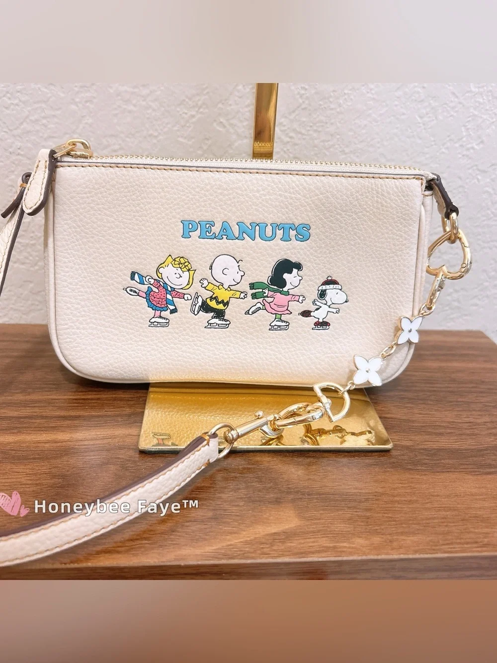 Coach Nolita 19 Peanuts Cream Crossbody Bag with Gold Hardware